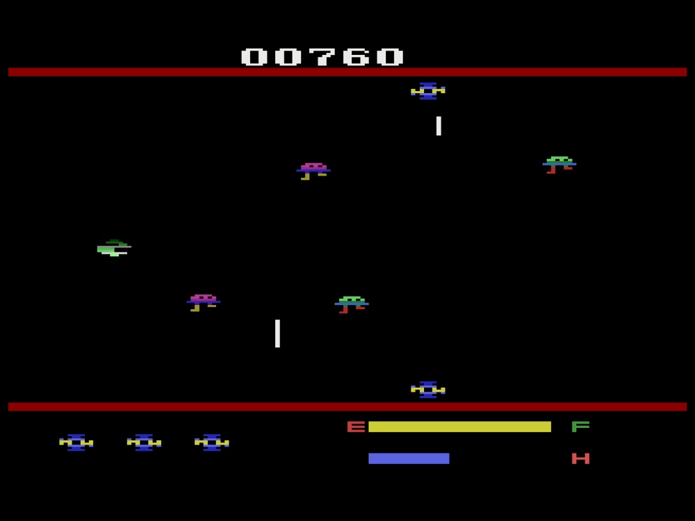 Gameplay of Cross Force for Atari 2600
